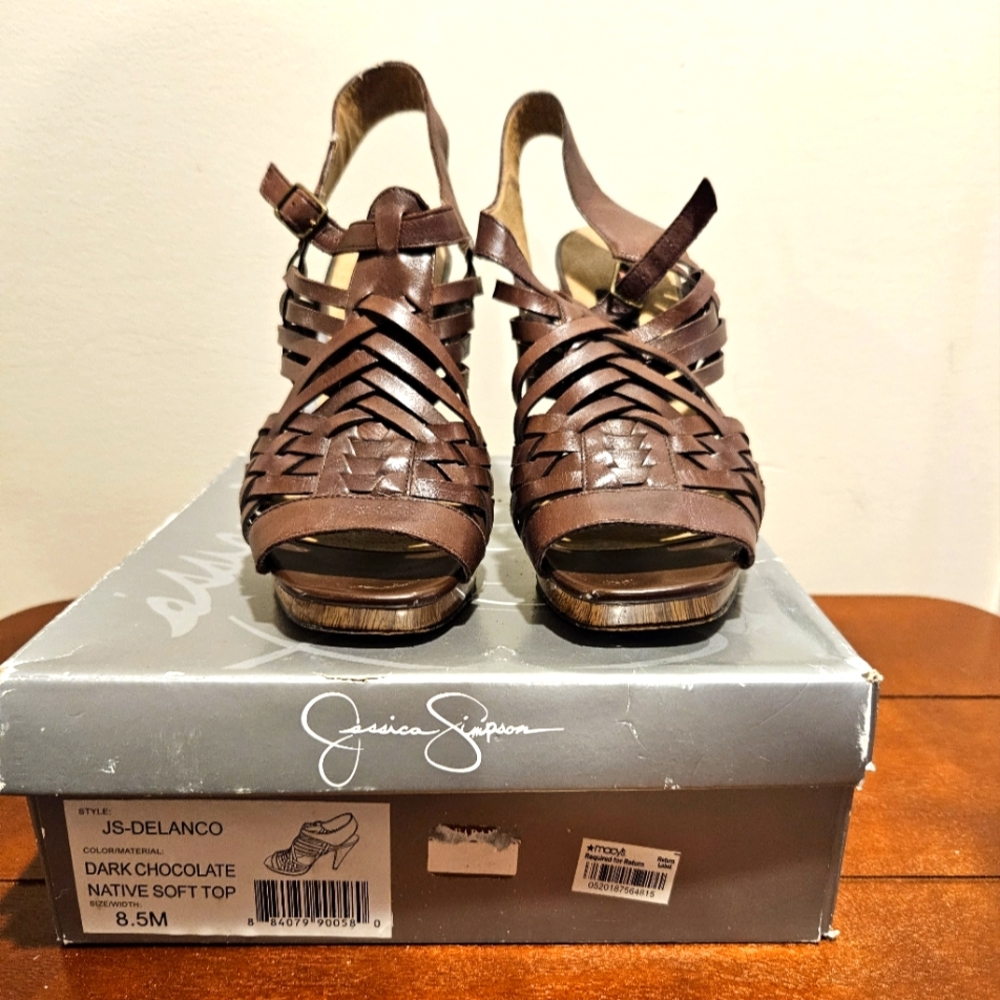 Jessica Simpson Delanco Brown Platform Shoes